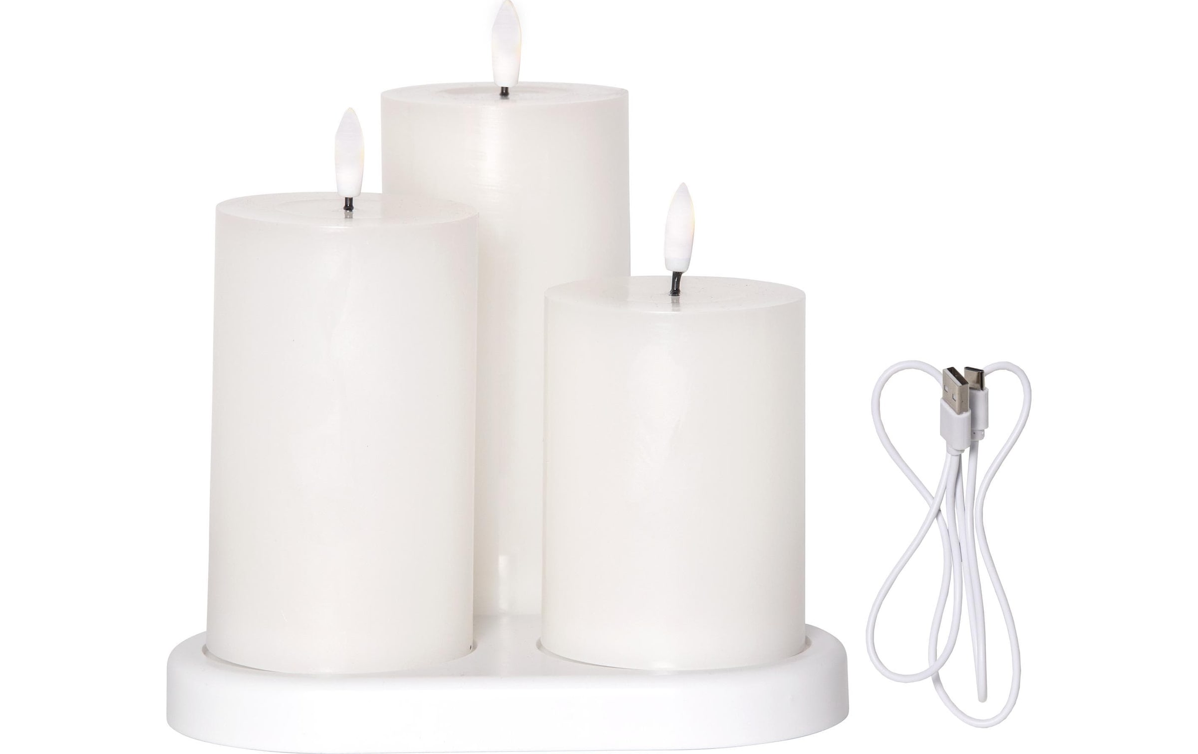 Parforce Traditional Hunting LED-Kerze »Set Pillar Charge 3P Indoor«