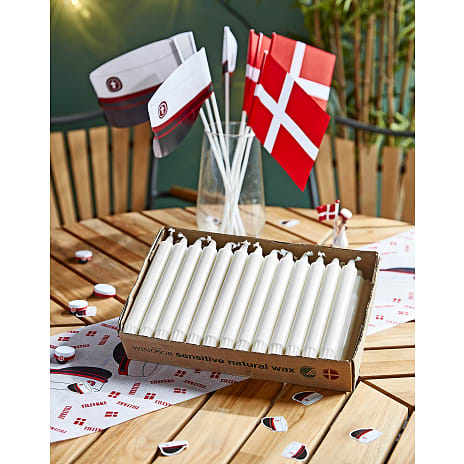 Windsor kronelys 2,2x20 cm 40-pak - hvid