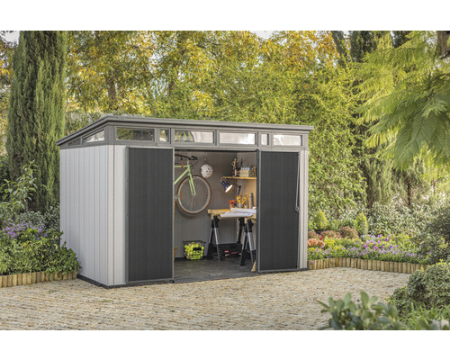Keter Artisan 11x7 tuinhuis inclusief vloer 342 x 218 cm houtlook