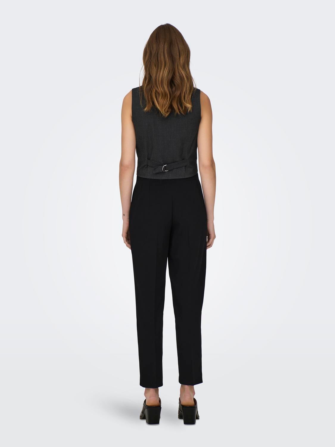 ONLRAVEN Hohe Taille Normal geschnitten Hose Black