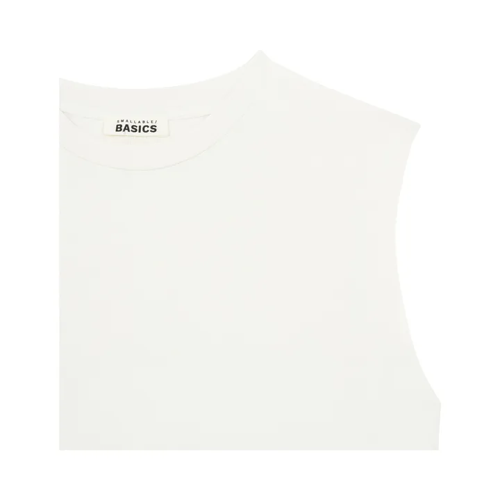 SMALLABLE BASICS T-shirts Femme Sans manches Coton Bio | Ecru