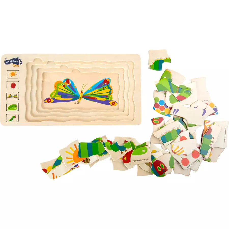 small foot® Raupe Nimmersatt Schichtenpuzzle