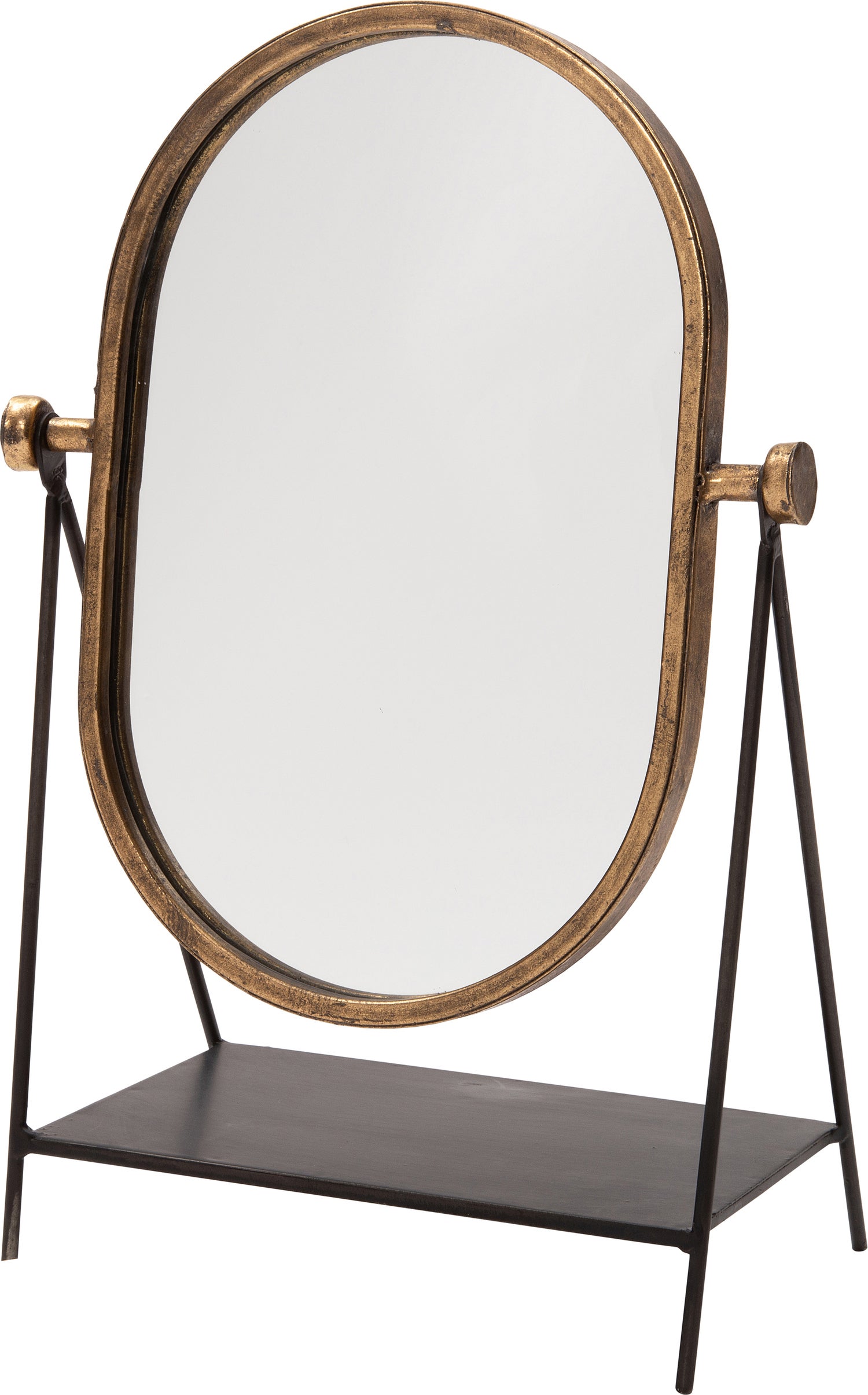 Intratuin spiegel goud / zwart 23,5 x 15 x 37 cm