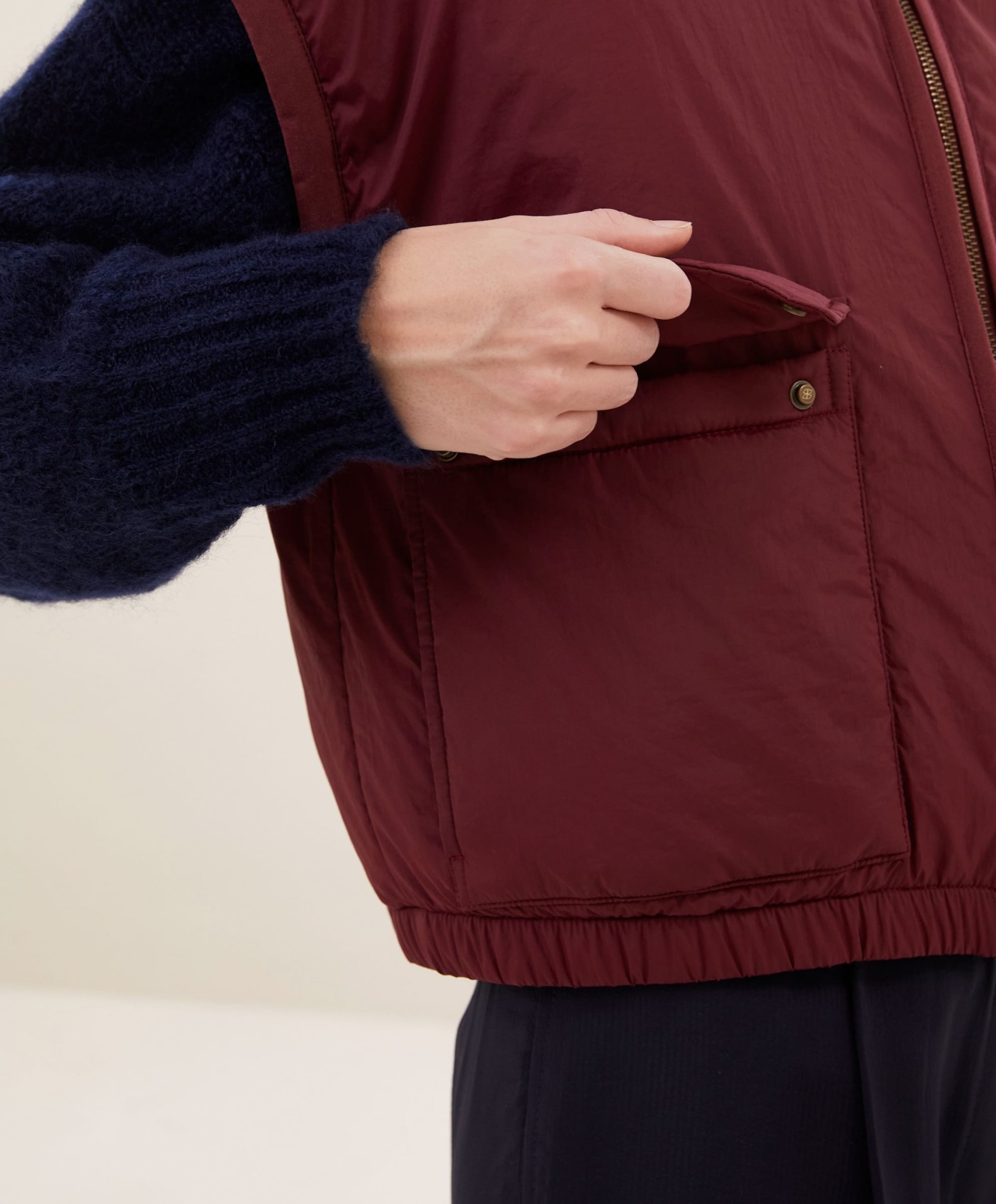 by-bar Dames gilet bordeaux