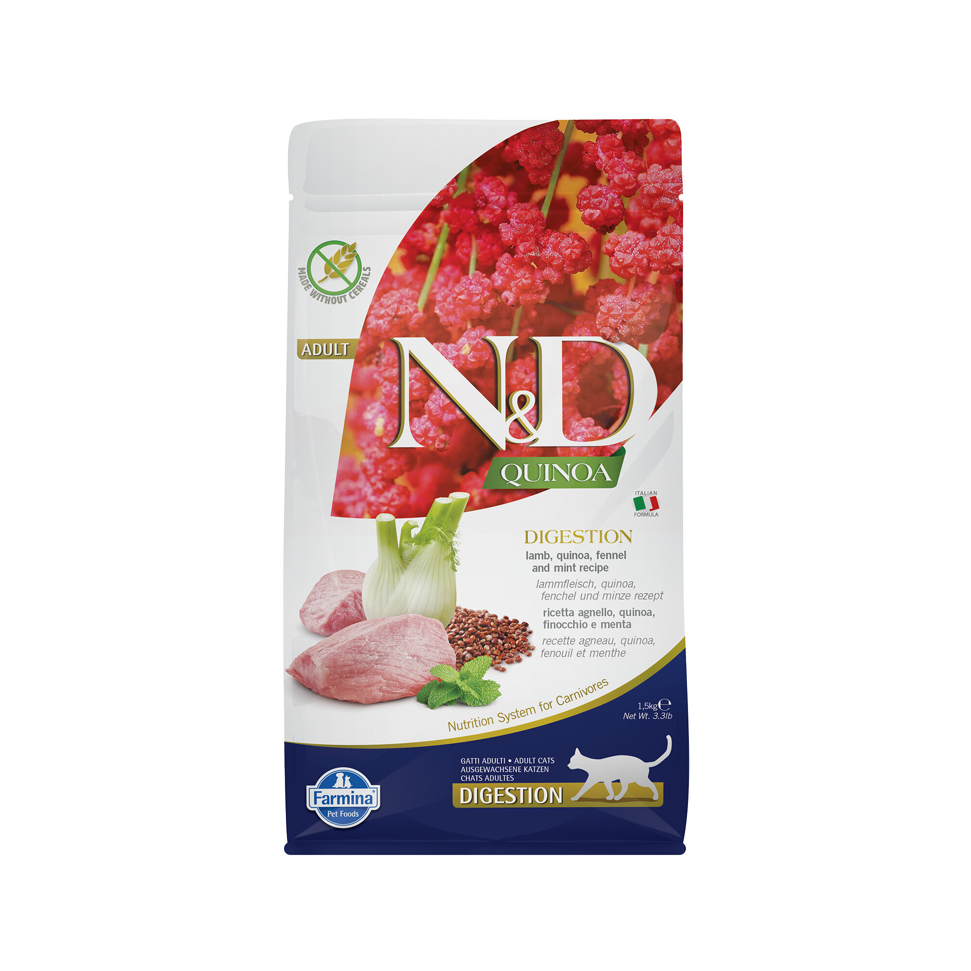 Farmina N&D Quinoa Digestie Adult Kattenvoer - Lamb