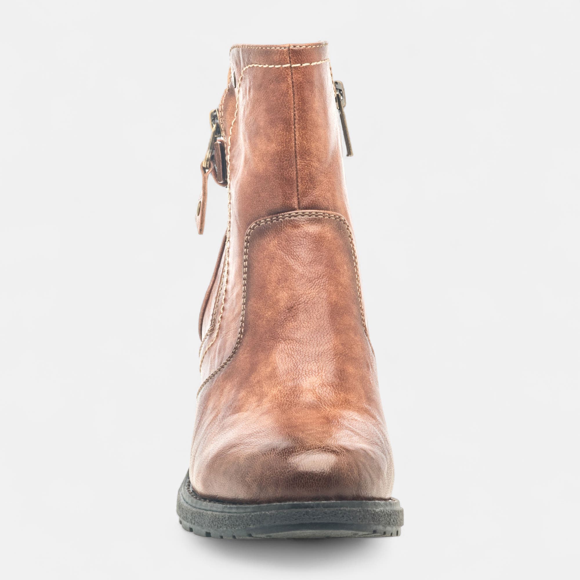 Boots à talon Femme cognac