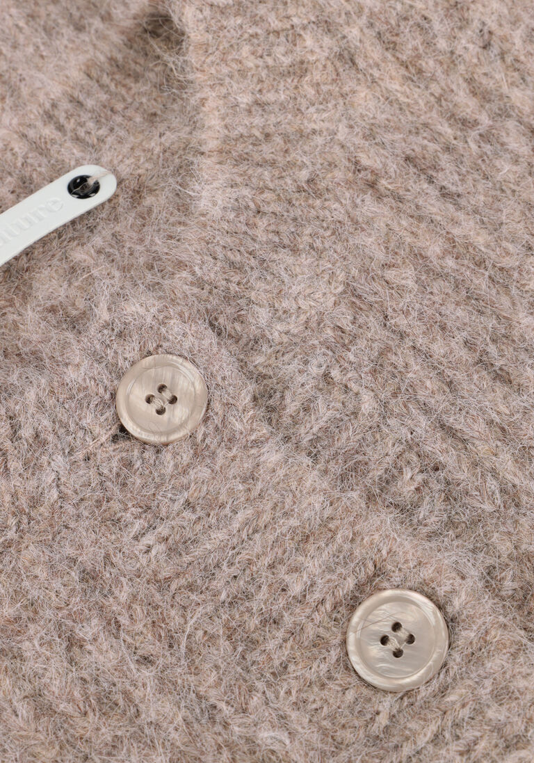 taupe co'couture vest coralee rib cardigan