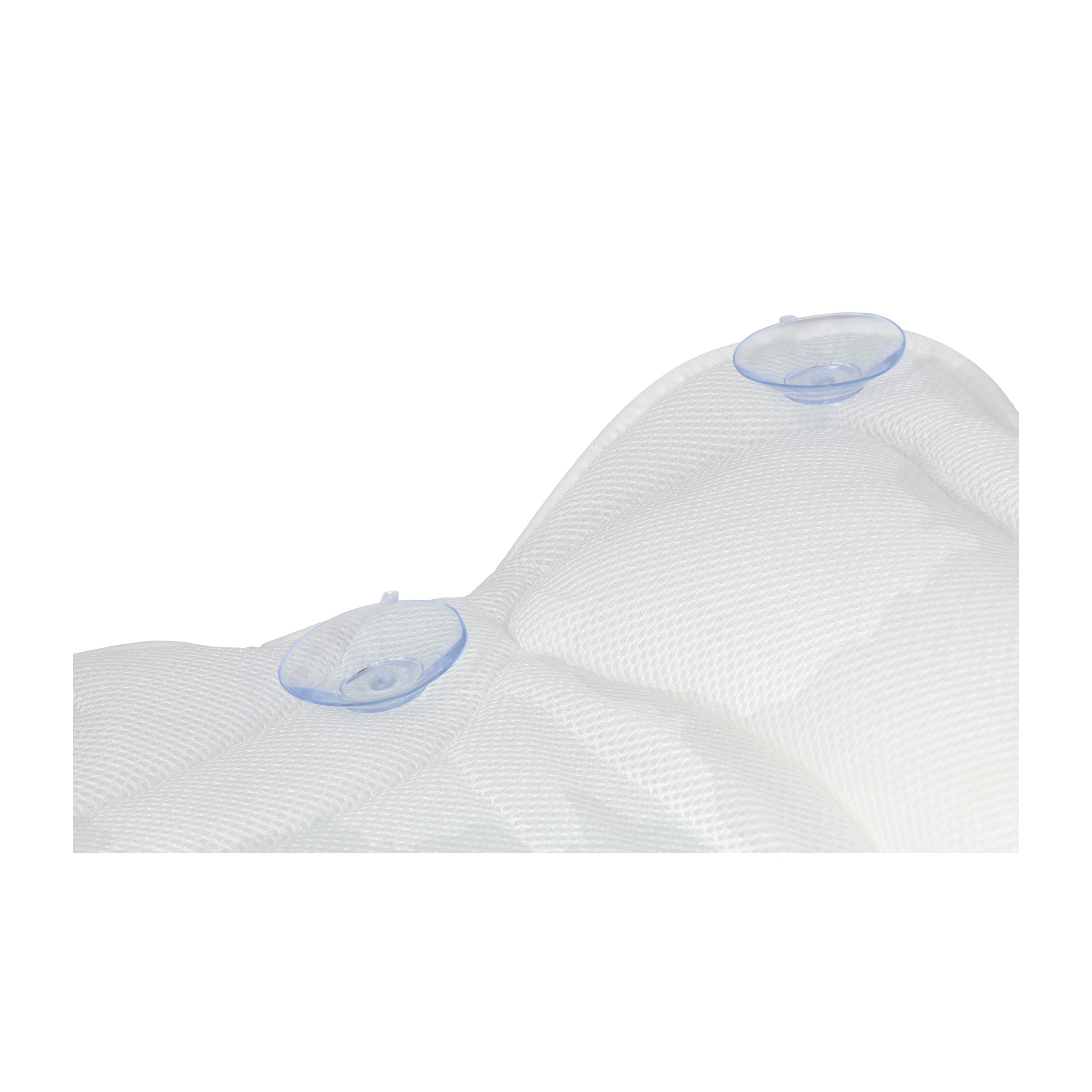 (40x40cm) Badewannen Kissen Nackenkissen Schmetterling Form AirMesh-Technologie mit 6 Saugnäpfen - Weiss