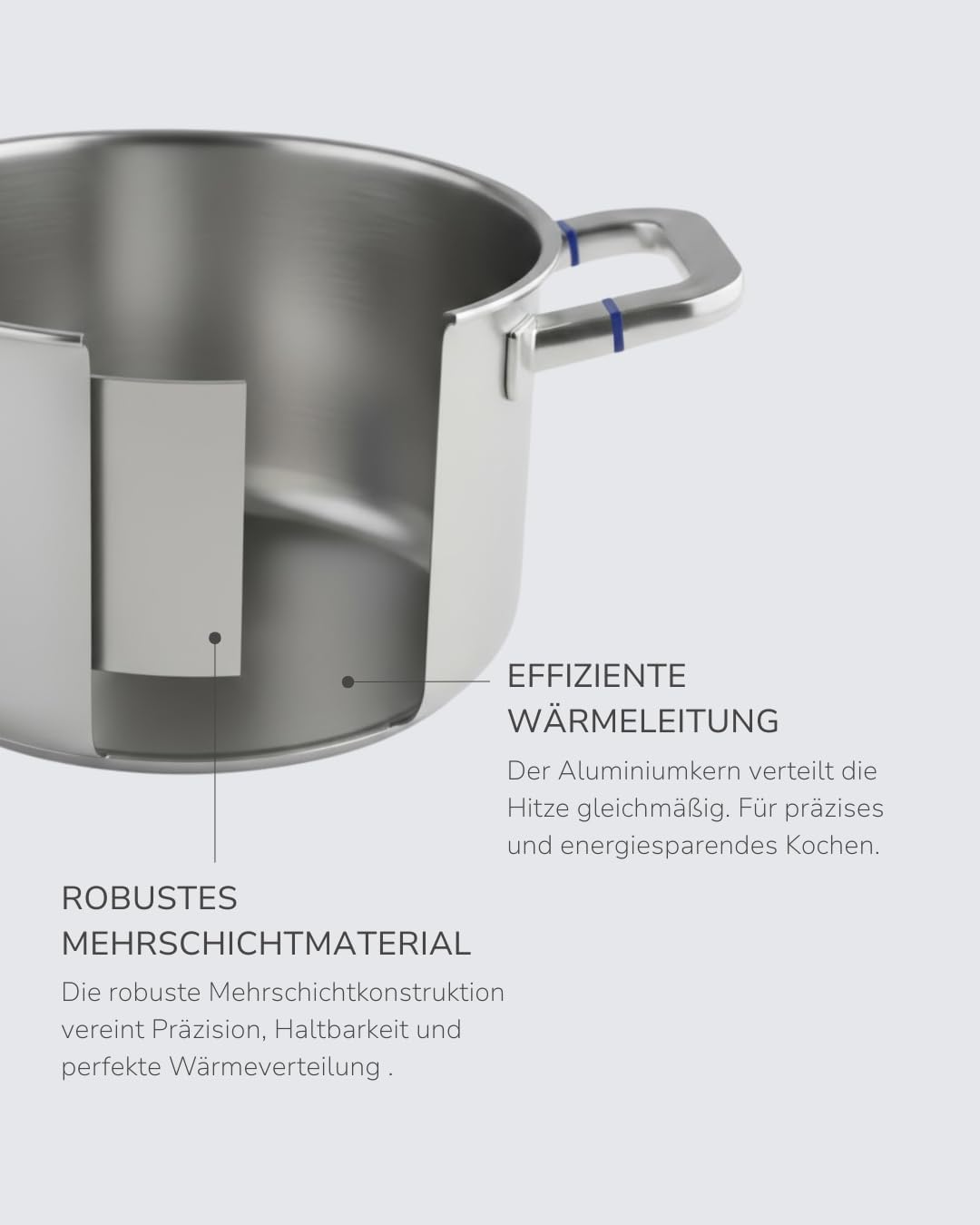 Johann Lafer - Topfset Edelstahl Kochtopf Set 4-teilig inkl. Bratpfanne 28 cm & Kochtöpfe mit Glasdeckel – Edelstahlpfanne & Kochtopf Spülmaschinenfest & für Induktion geeignet