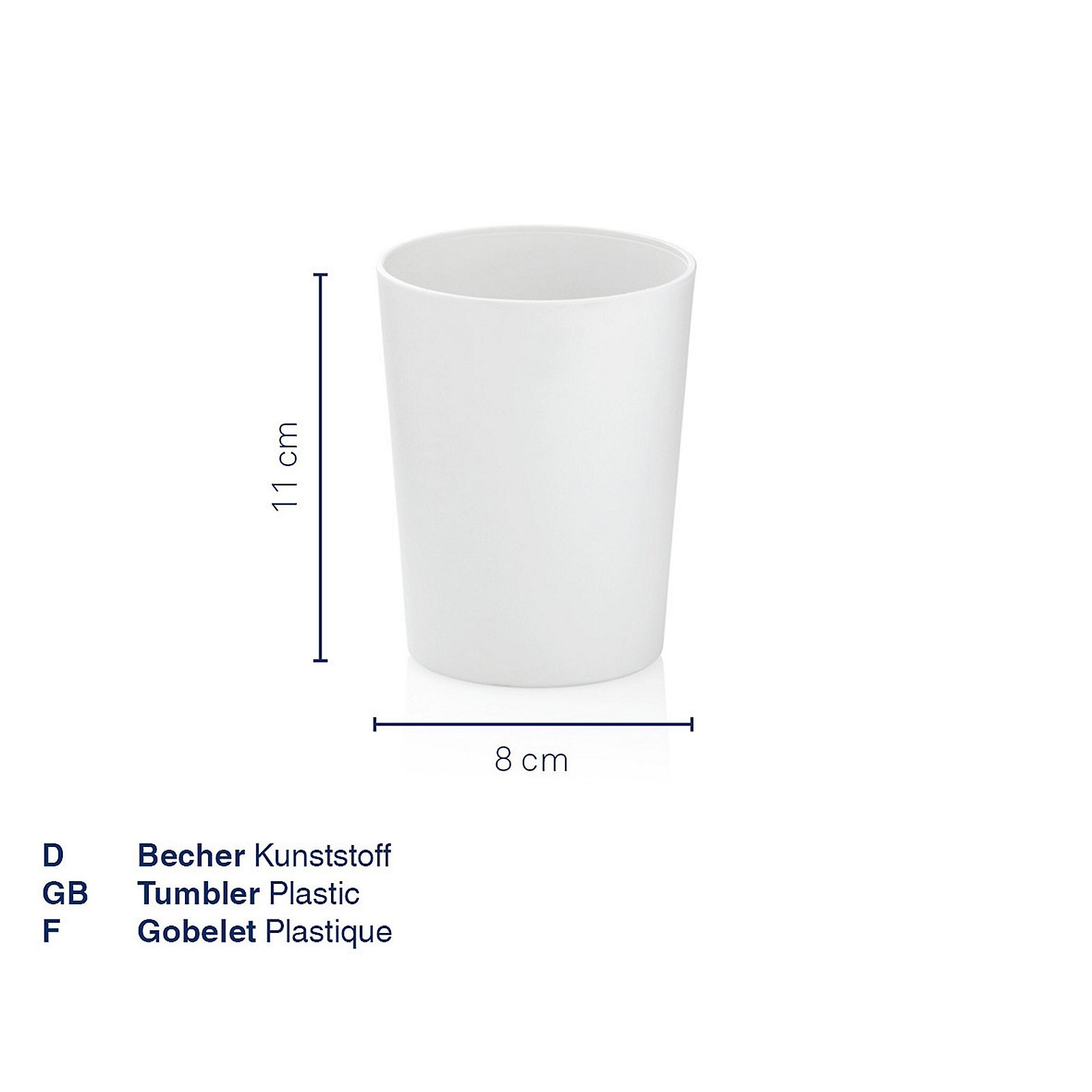 kela Zahnputzbecher MARTA 11 cm Kunststoff grau