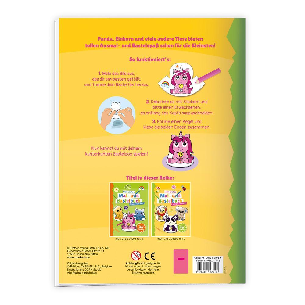 Trötsch Malbuch Bastelbuch Mein erstes Mal- und Bastelbuch Lustige Tierwelt