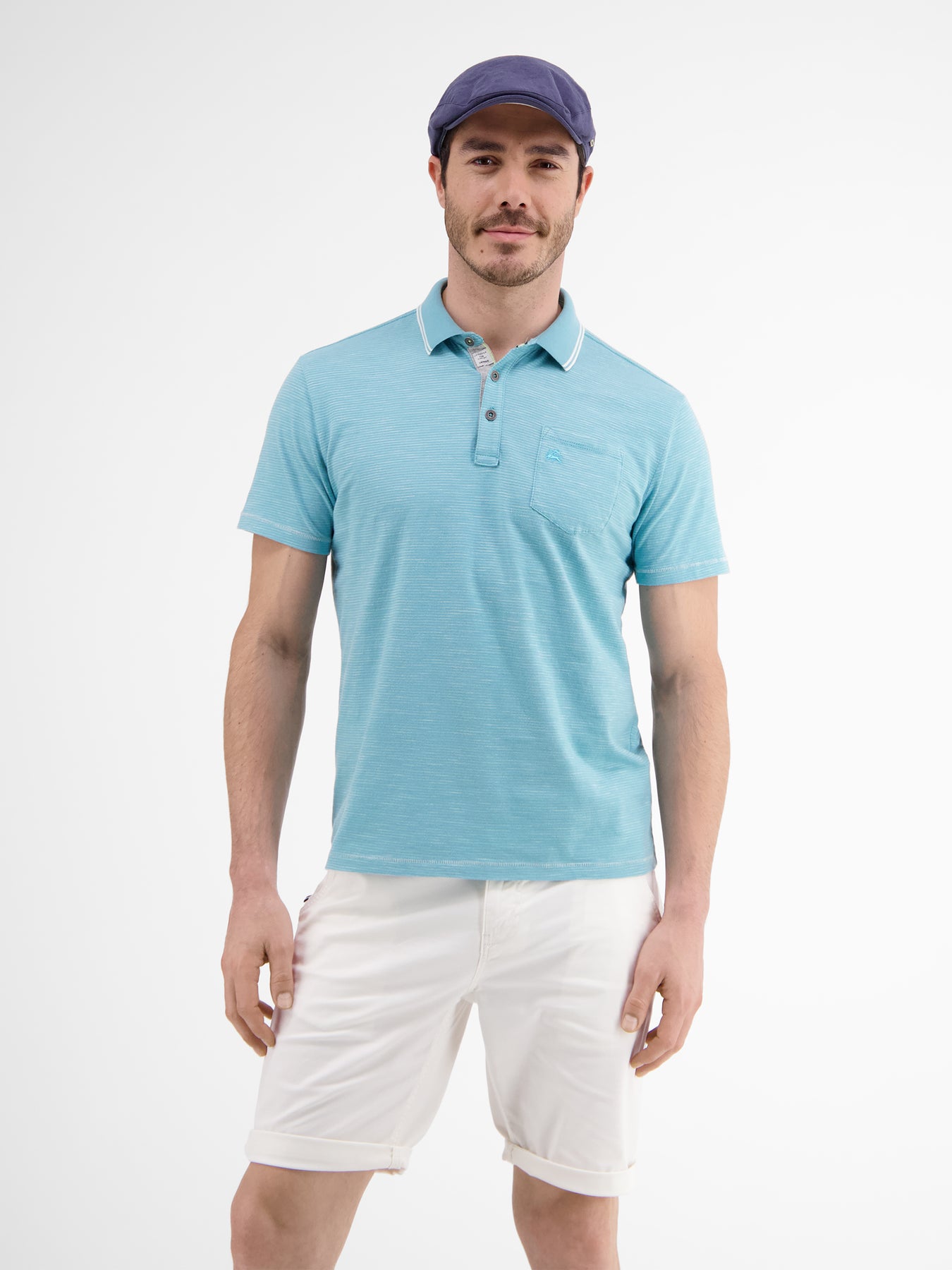 Poloshirt mit Finelinerstreifen