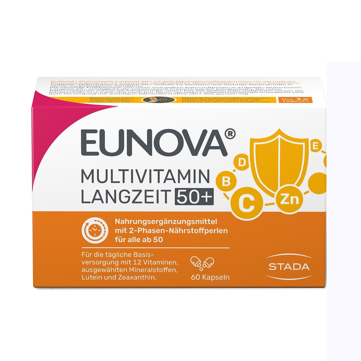 EUNOVA® Langzeit 50+ - Multivitaminpräparat für Menschen ab 50 Jahren