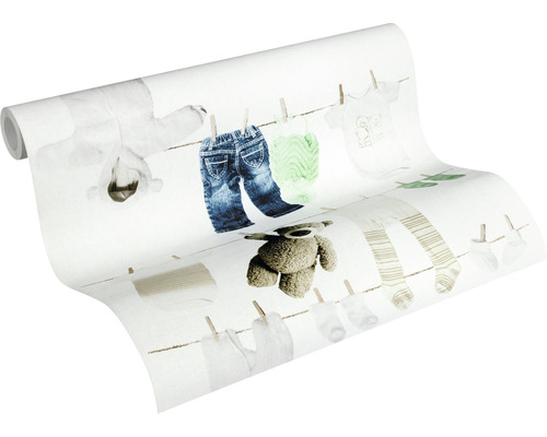 Vliesbehang 35844-2 Little Stars Things Teddy Jeans