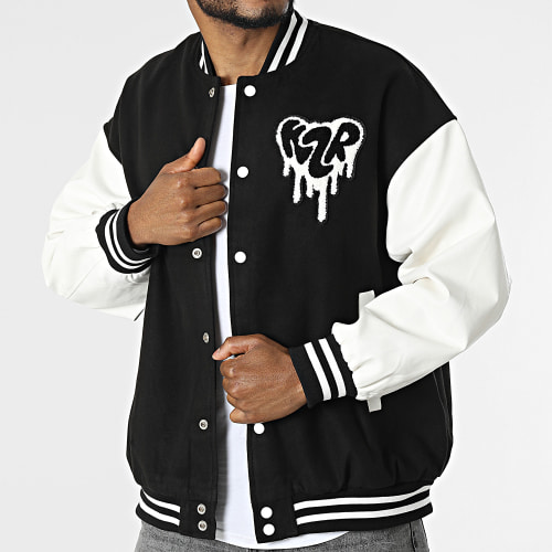 Veste Teddy MK21010 Noir Blanc