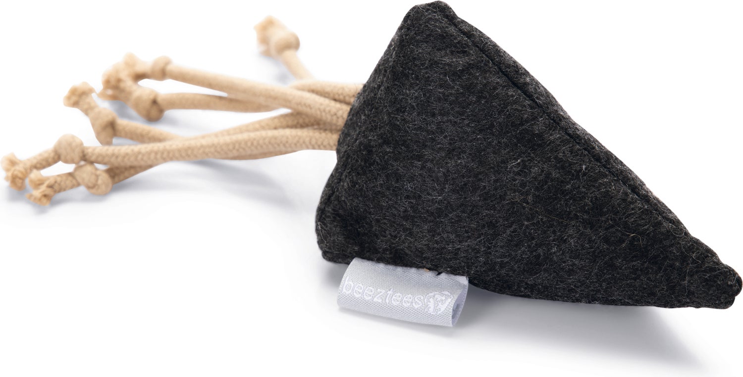 Beeztees kattenspeelgoed catnip kussen Yeti grijs 7 x 7 x 20 cm