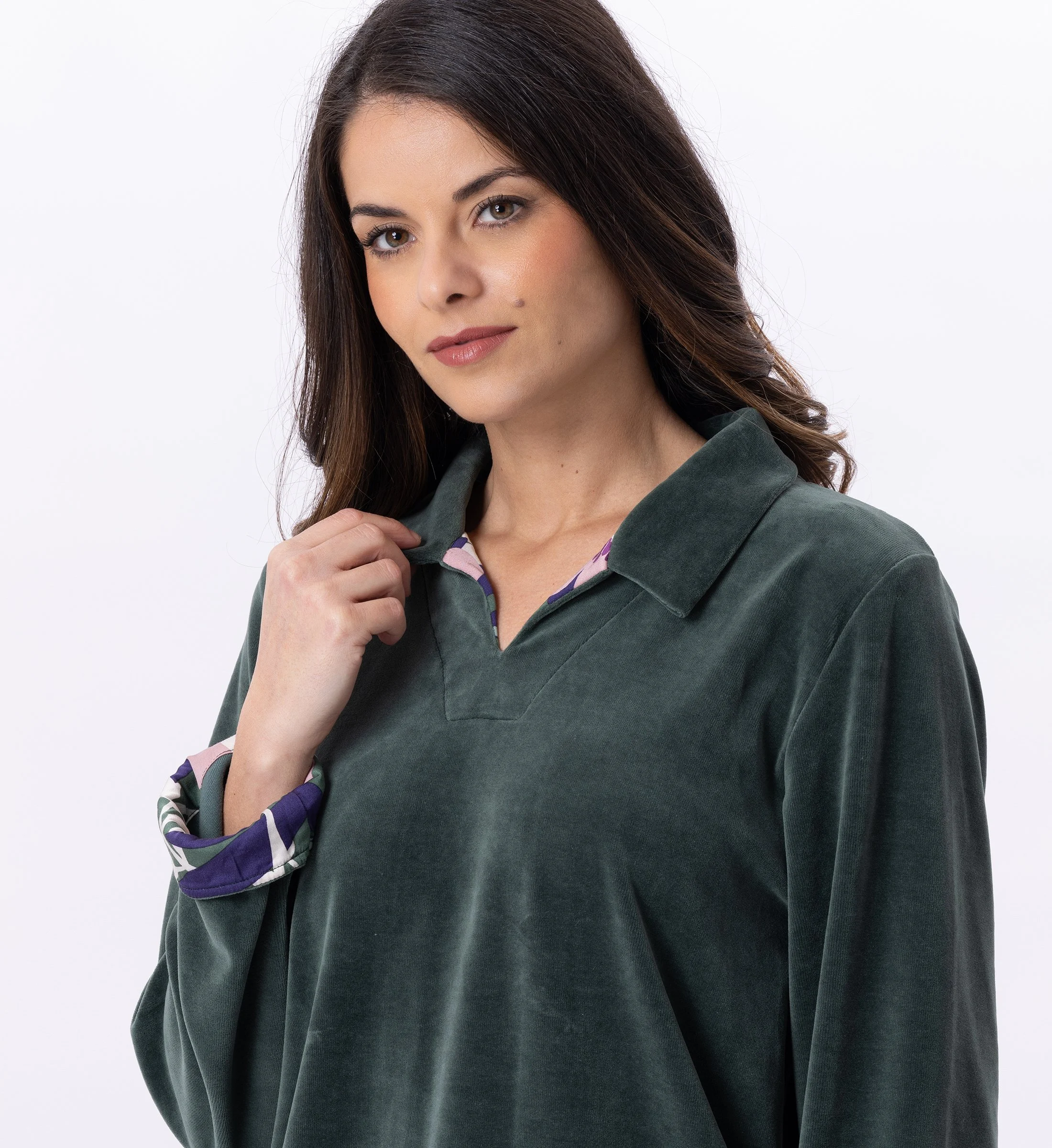 GIOIA 822 - Jogging en velours | Vert