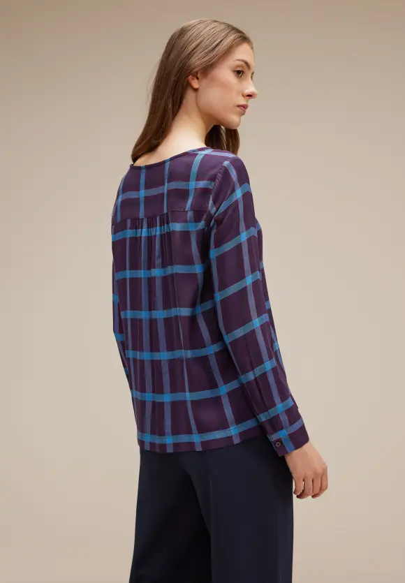 Bluse mit Karomuster - plummy wine
