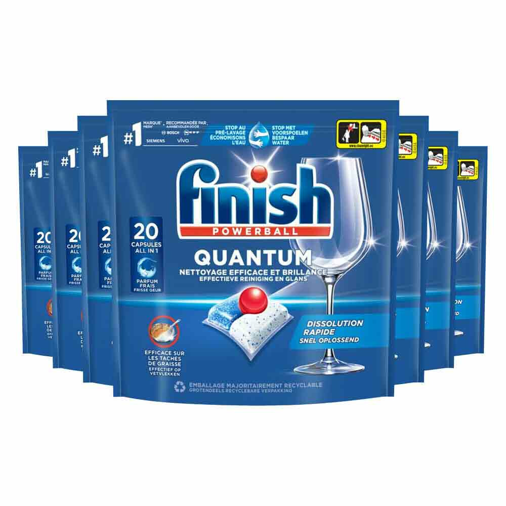 7x Finish Quantum Vaatwastabletten Regular20 stuks