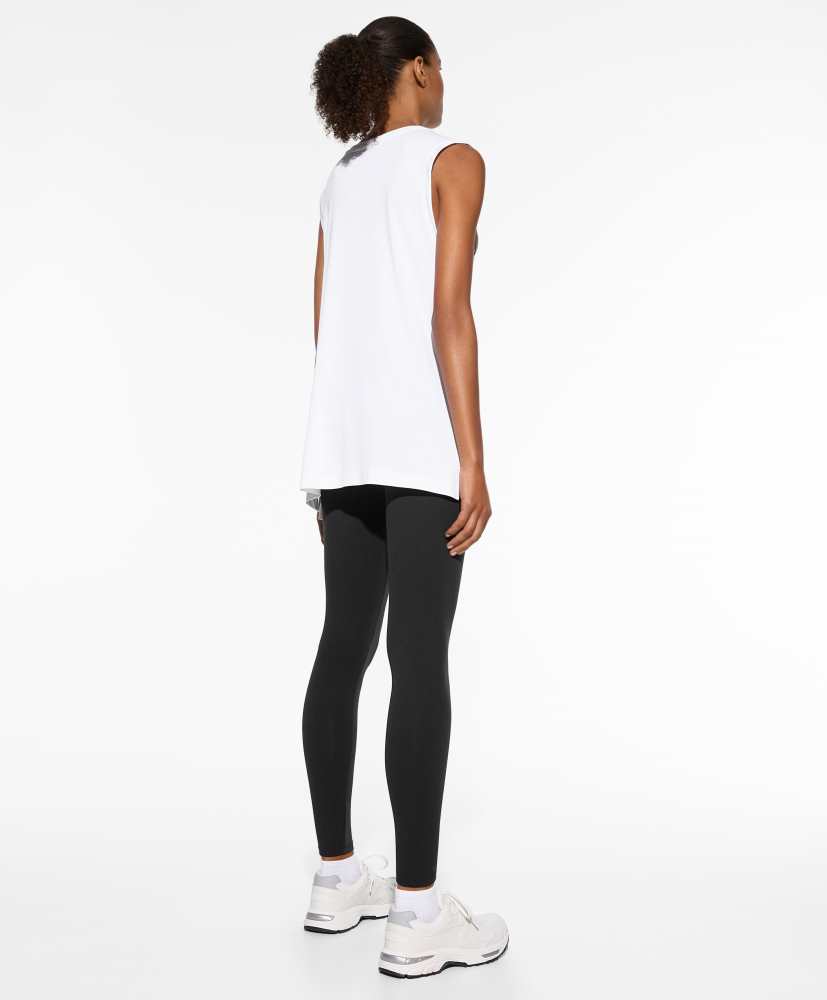 camiseta longa de modal