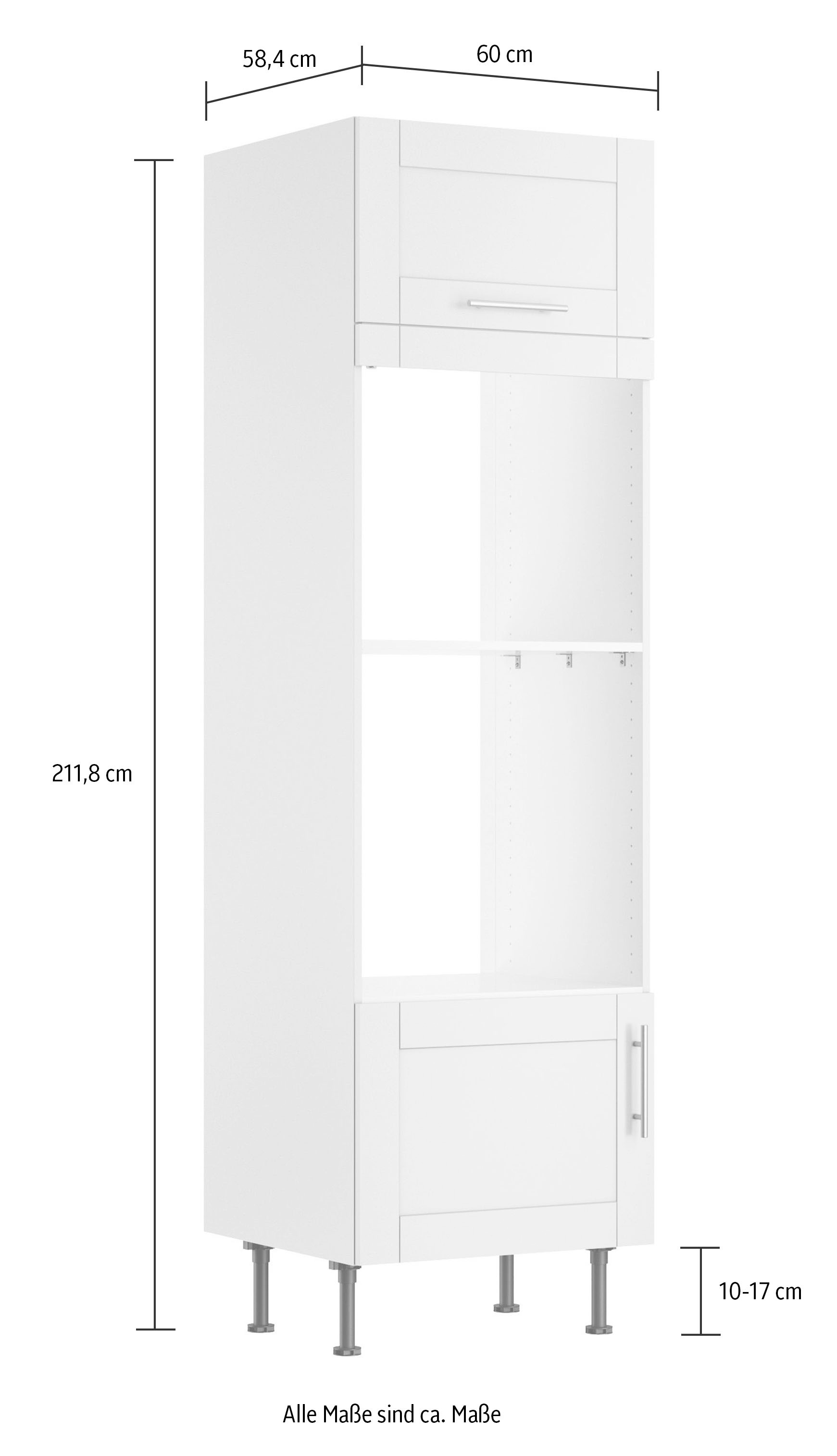 KOCHSTATION Mikrowellenumbauschrank »KS-Ahus« Breite 60 cm