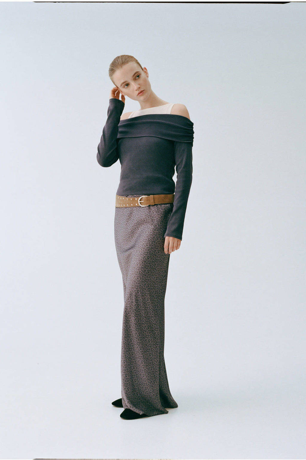 MANGO TEEN maxi rok paars