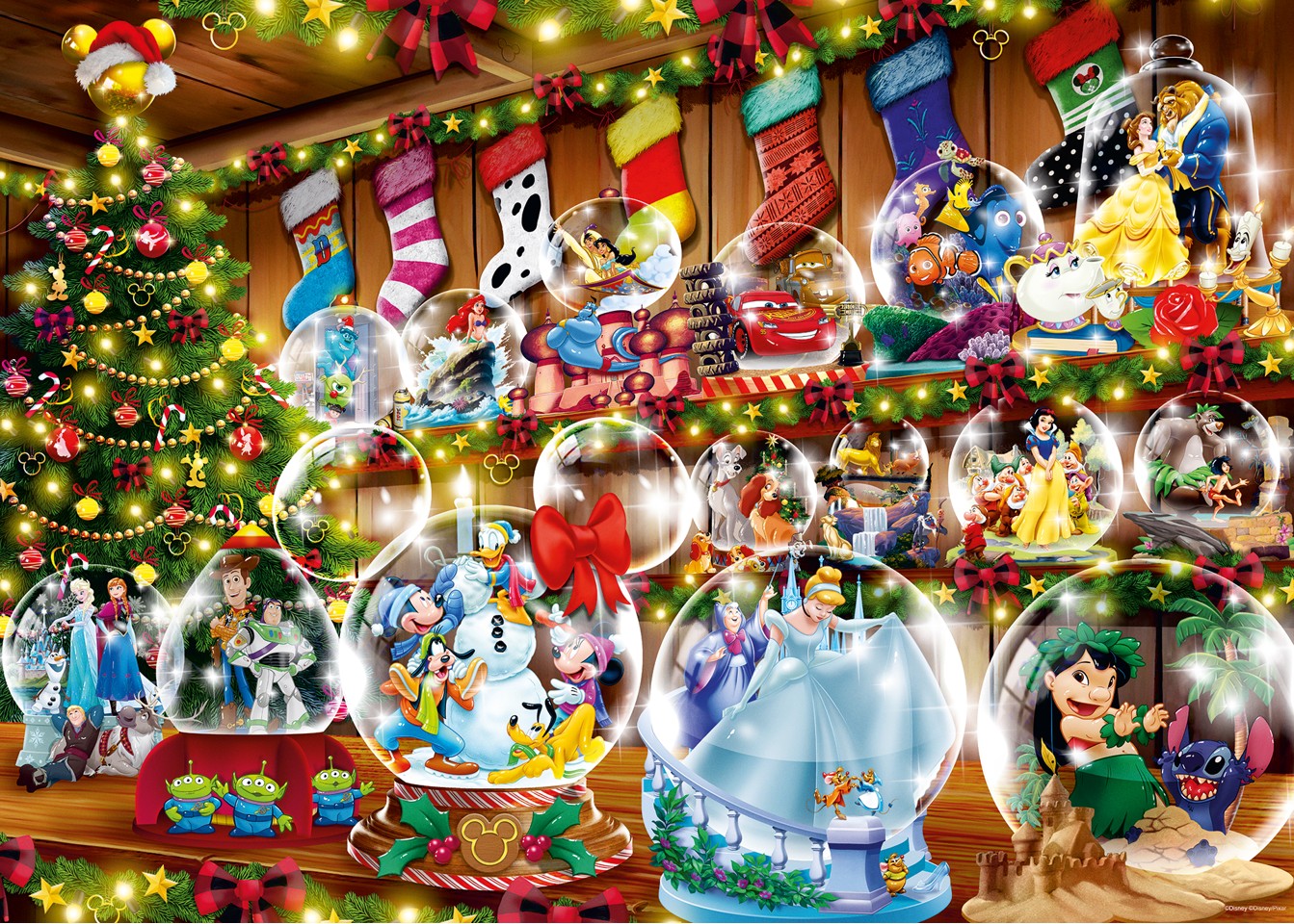 Ravensburger - Puslespil Disney Christmas 1000 brikker