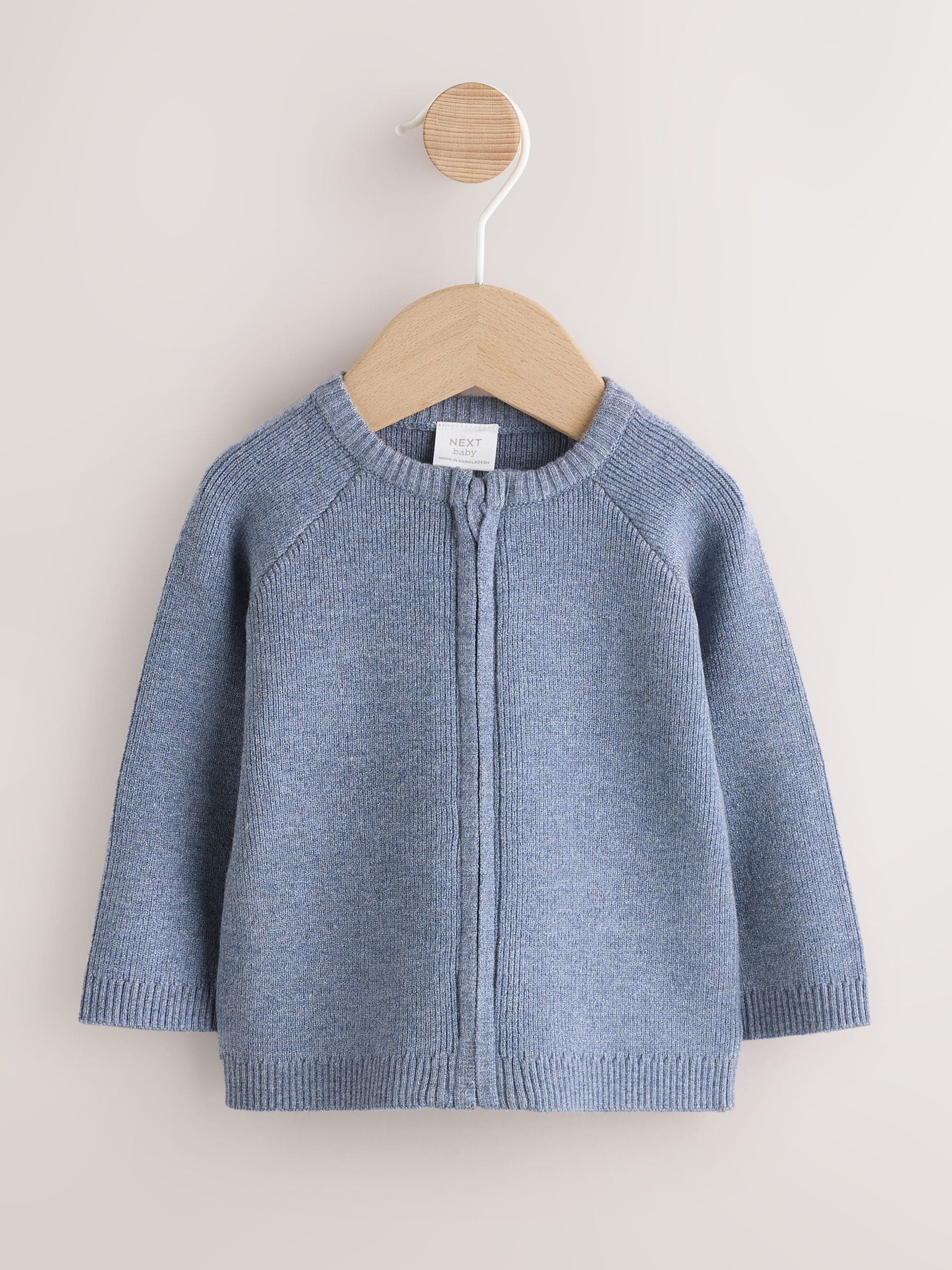 Blauw gebreid - Baby Cardigan (0mths-2yrs)