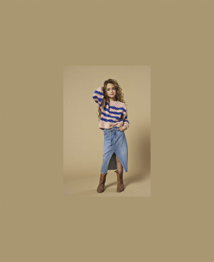 ONLY KOGCADY DNM MIDI SKIRT GUA Blå