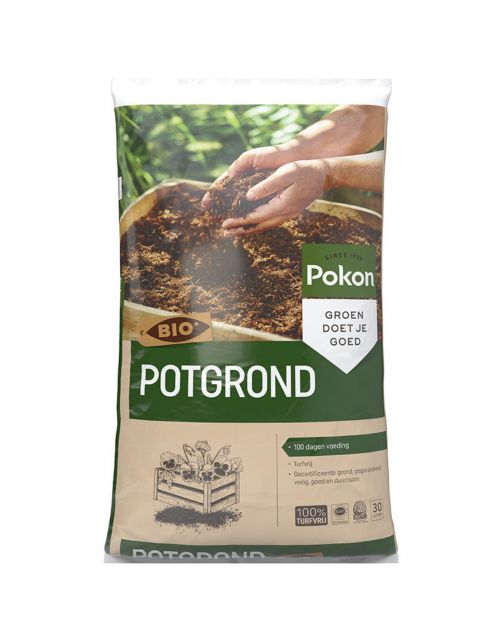 Pokon Bio Potgrond Turfvrij - Potgrond Turf - 30 l