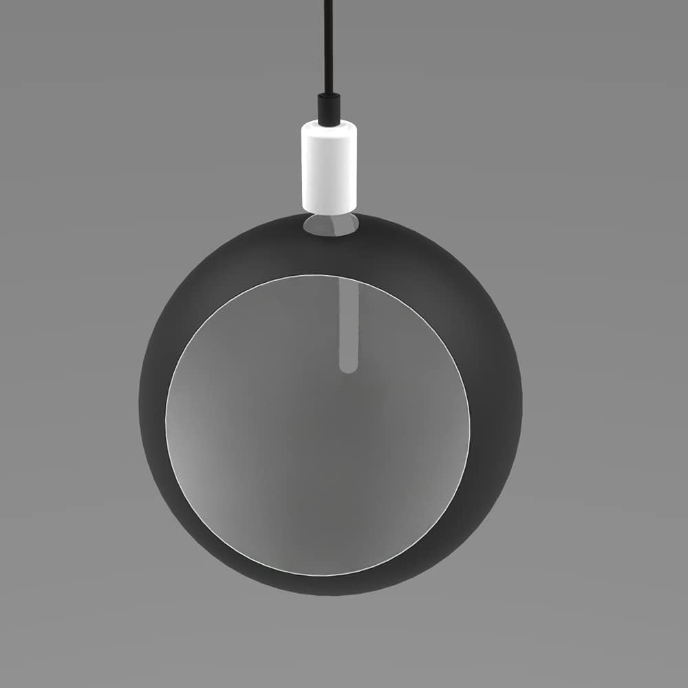 s.luce Ball Galerieleuchte tauschbarer Schirm 5m Abhängung, Farbe:Schwarz, Größe:Ø 30cm, Kabelfarbe:Weiß