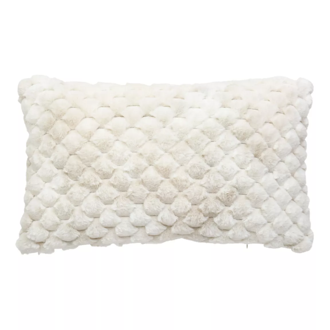 Coussin rectangulaire fausse fourrure (38 x 58 cm) Adriel Beige