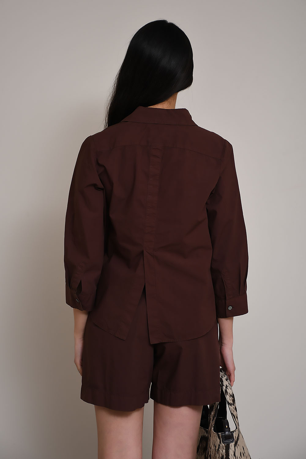 Molly cropped cotton shirt