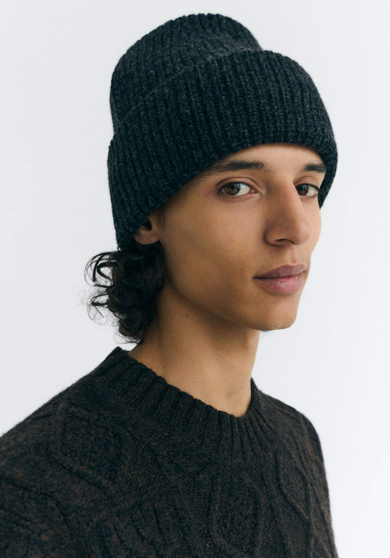 Thinking Mu Woll-Beanie Ruby Antracita