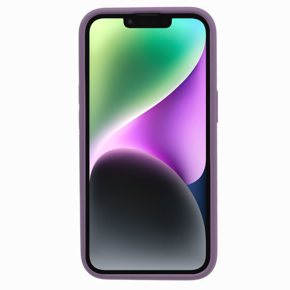 iPhone 15 Silikon Case Hülle mit Kameraschutz - Violett