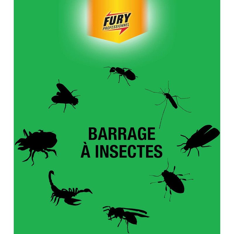 Insecticide Barrage à insectes Fury - Spray 500 ml