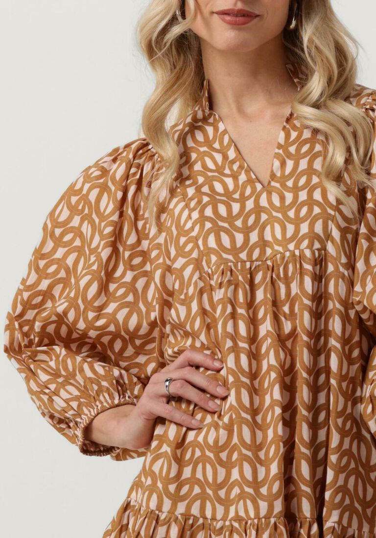 NOTRE-V camel notre-v mini jurk nv-danic short dress