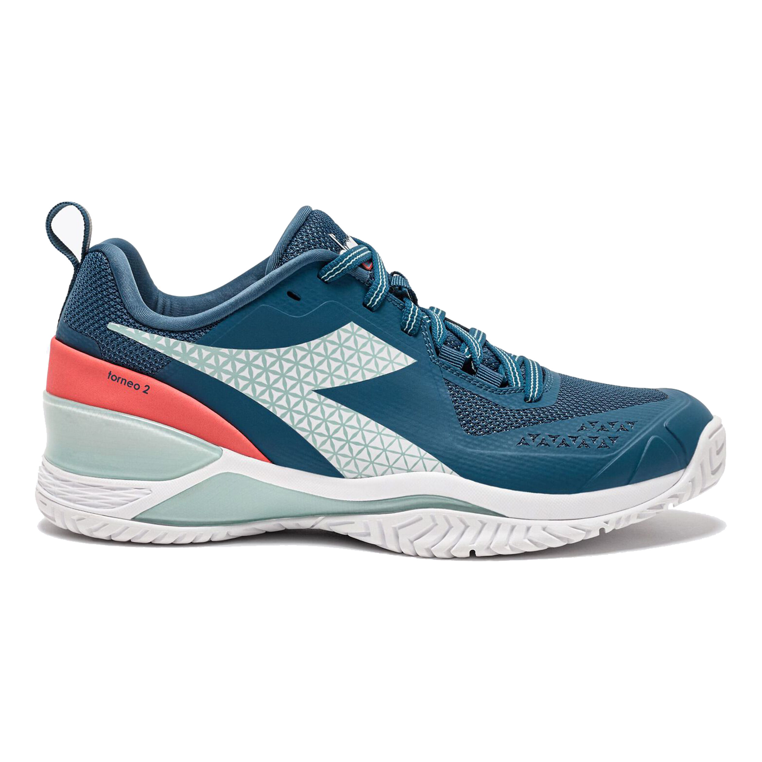 Diadora Blushield Torneo 2 Chaussures Toutes Surfaces Femmes - Bleu Petrol, Mint