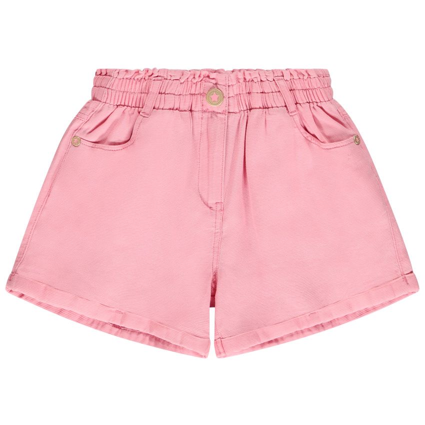 Short uni en toile armurée pour fille - Multicolore