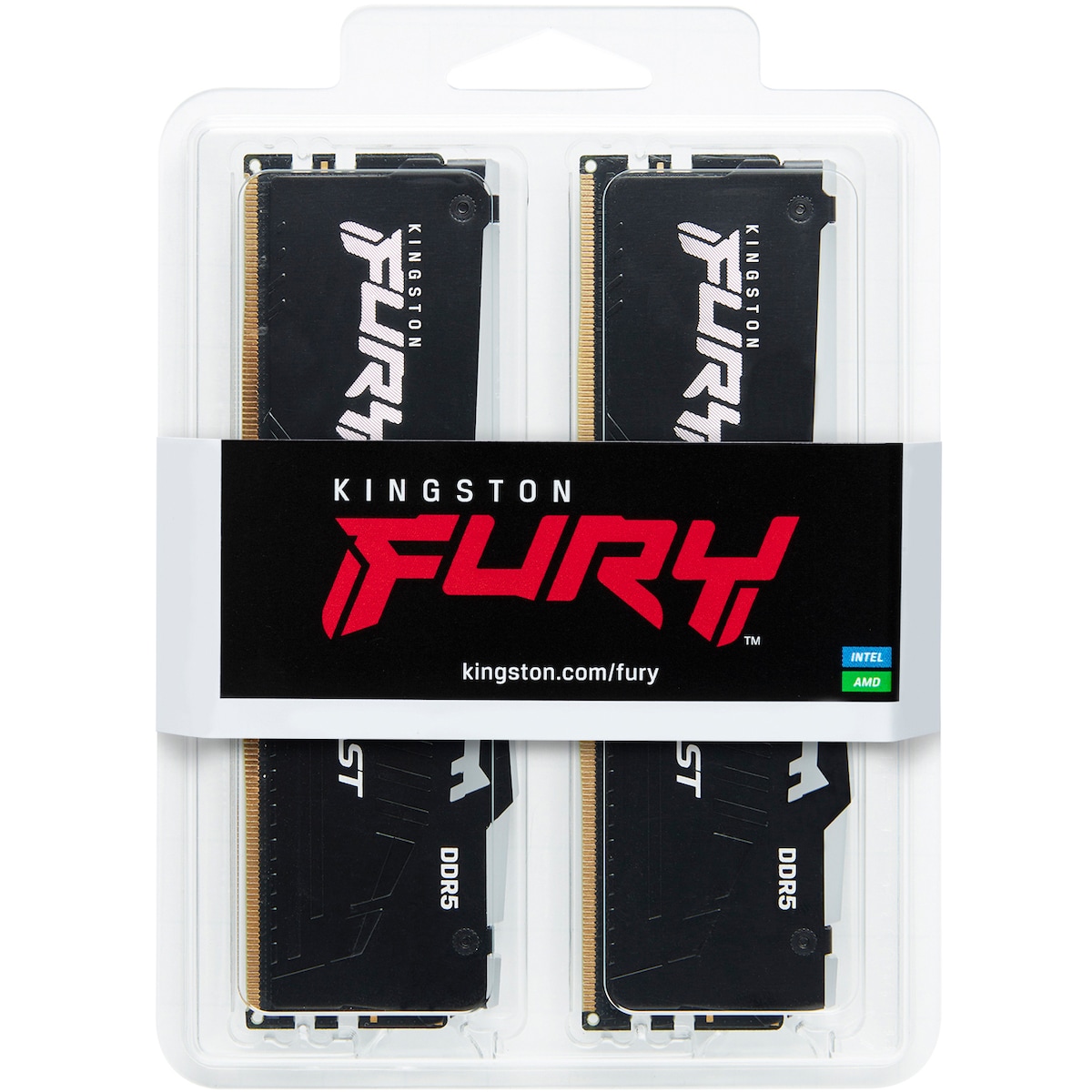 Kingston FURY Beast RGB 64GB DDR5 RAM 6000MT/s CL30 (sort)