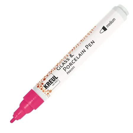 KREUL Glass & Porcelain Pen, Strichstärke 2 - 4 mm, neon pink