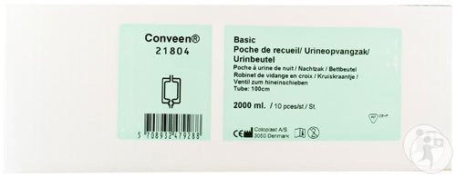 Coloplast Conveen Basic Poches De Nuit 2000ml Pièces 10 (218040)