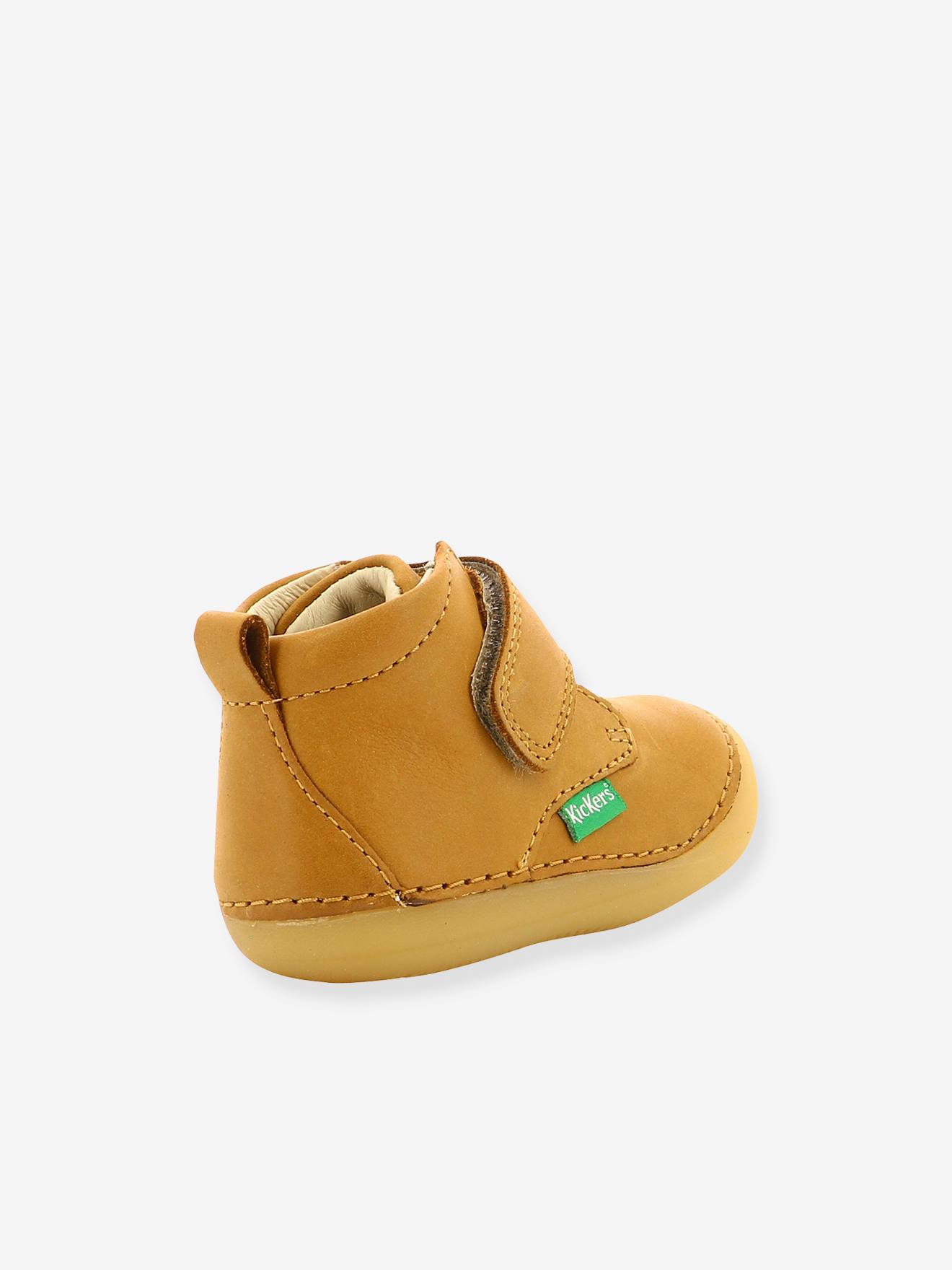 Sabio KICKERS® Botinhas de Couro para Bebê Primeiros Passos Tinta