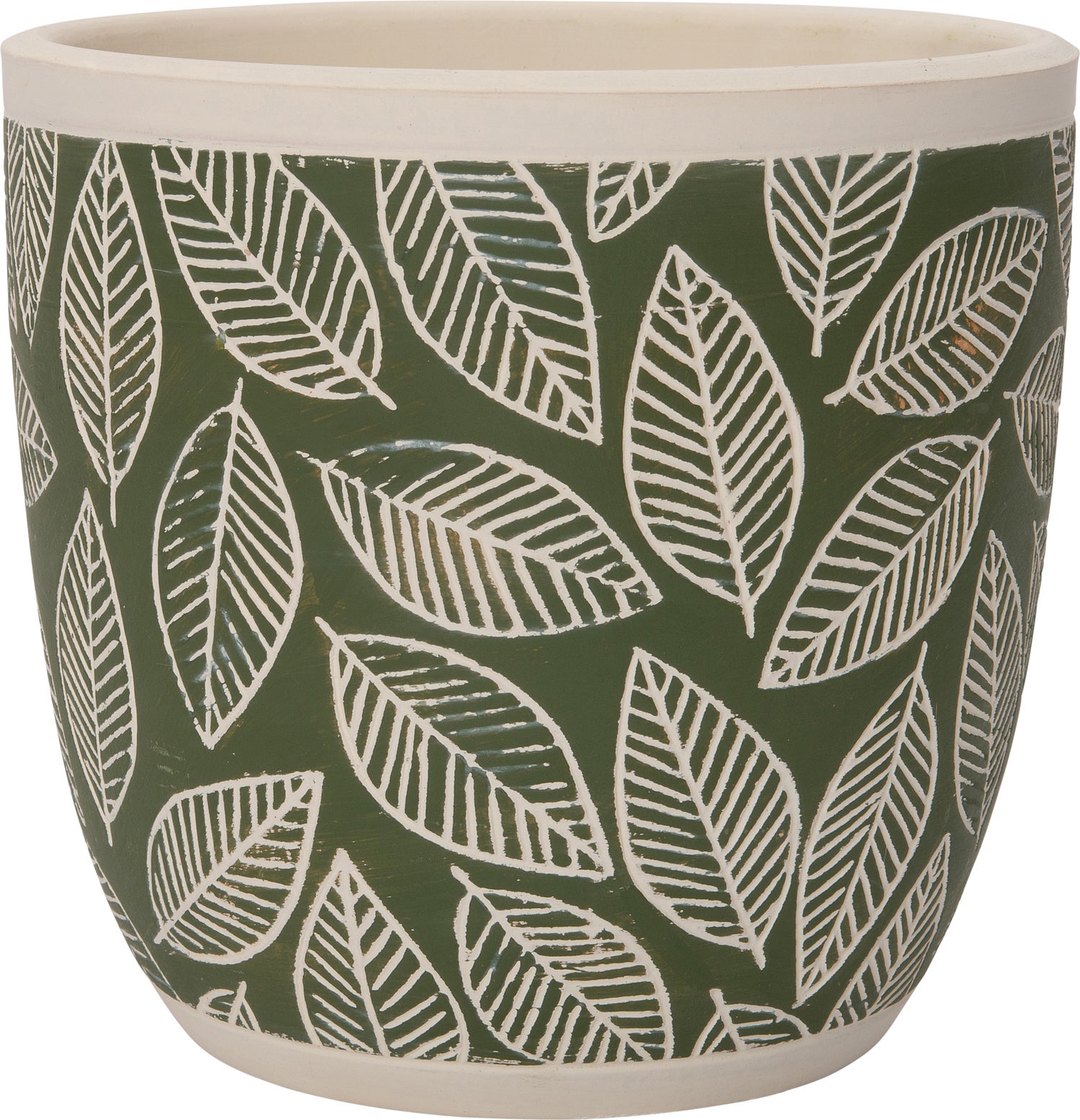 Intratuin bloempot Nikki donker groen D 13,5 H 12,5 cm