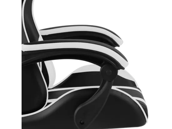 Chaise fauteuil siège pivotante cuir blanche 62 x 69 x 130 cm 02_0024226