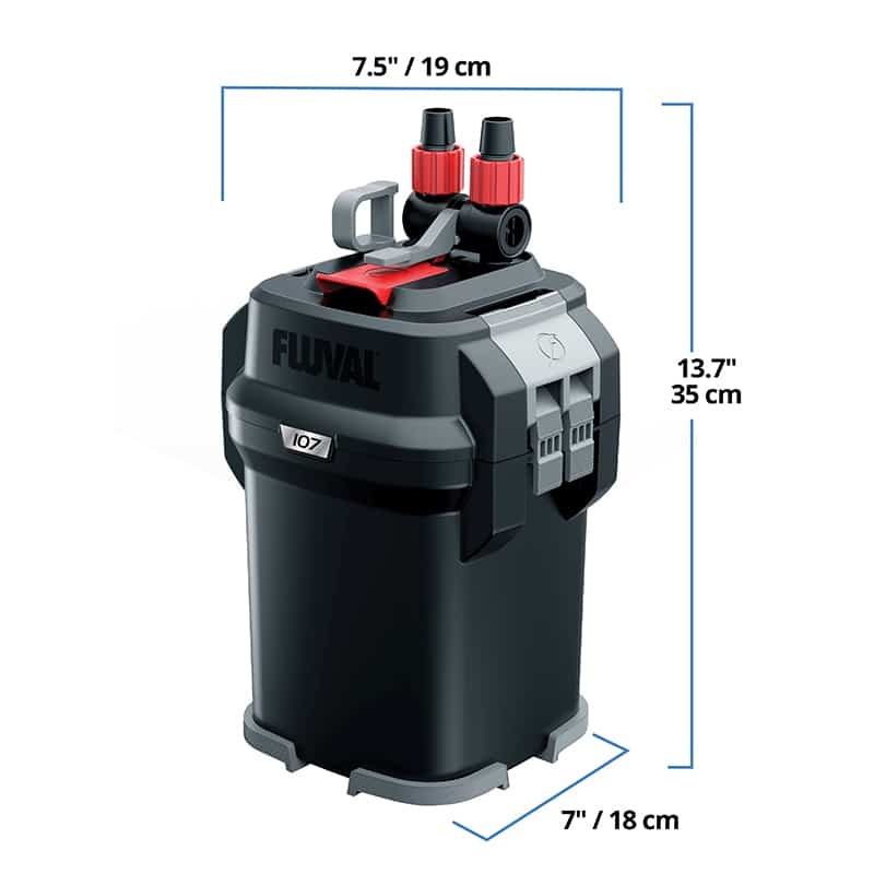 Fluval 107 Buitenfilter | Nieuwe prestatie-upgrades dan ooit tevoren