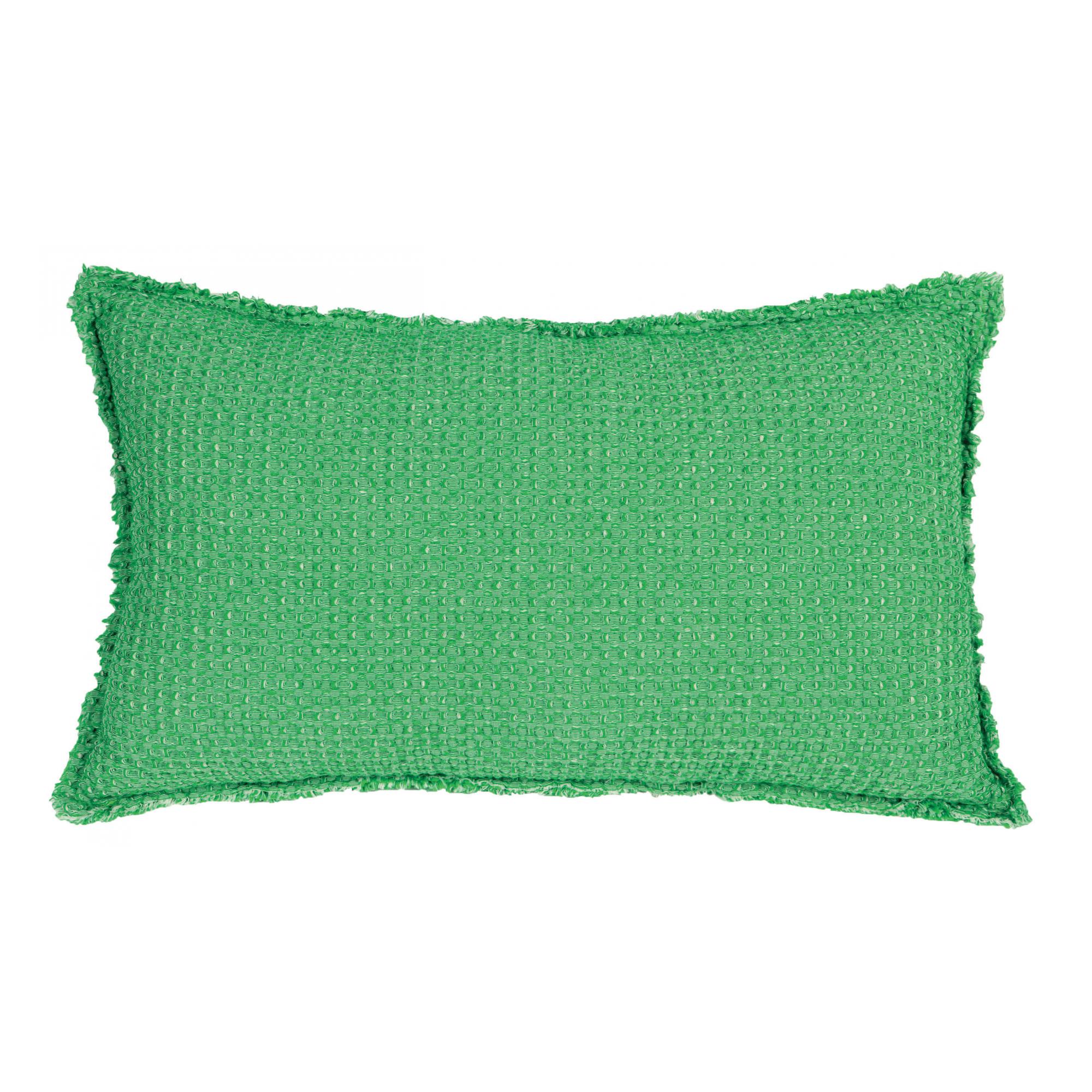 Coussin stonewashed maia chambray agave 30 x 50 cm