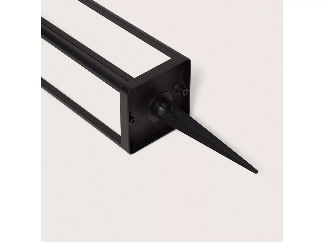 Balise Extérieure sur Pied Solaire 2W 60cm Aluminium avec Détecteur de Mouvement Devah Noir
