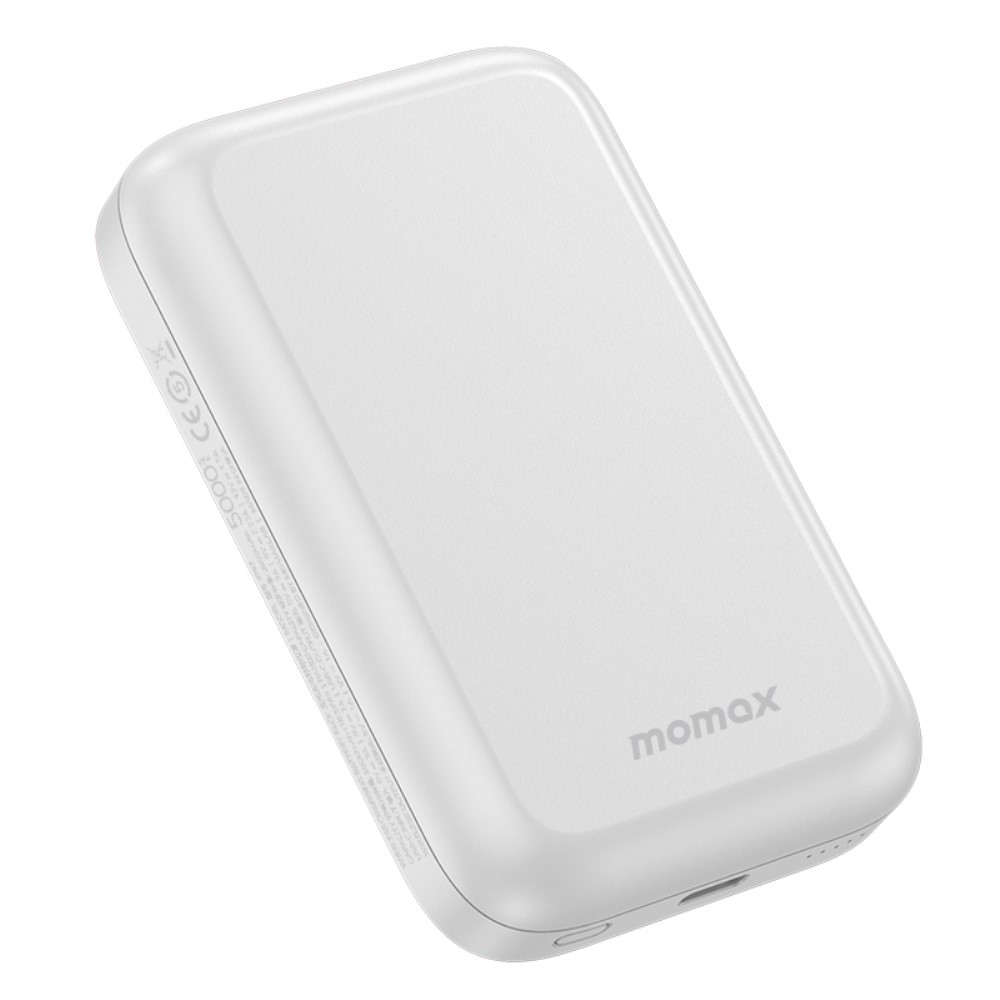 (18W) 5000mAh Qi Wireless MagSafe Ladegerät PD Fast Charge USB C Powerbank mit Power Delivery - Weiss