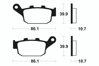 Plaquettes de freins Tecnium Maxi Scooter métal fritté - MSS114
